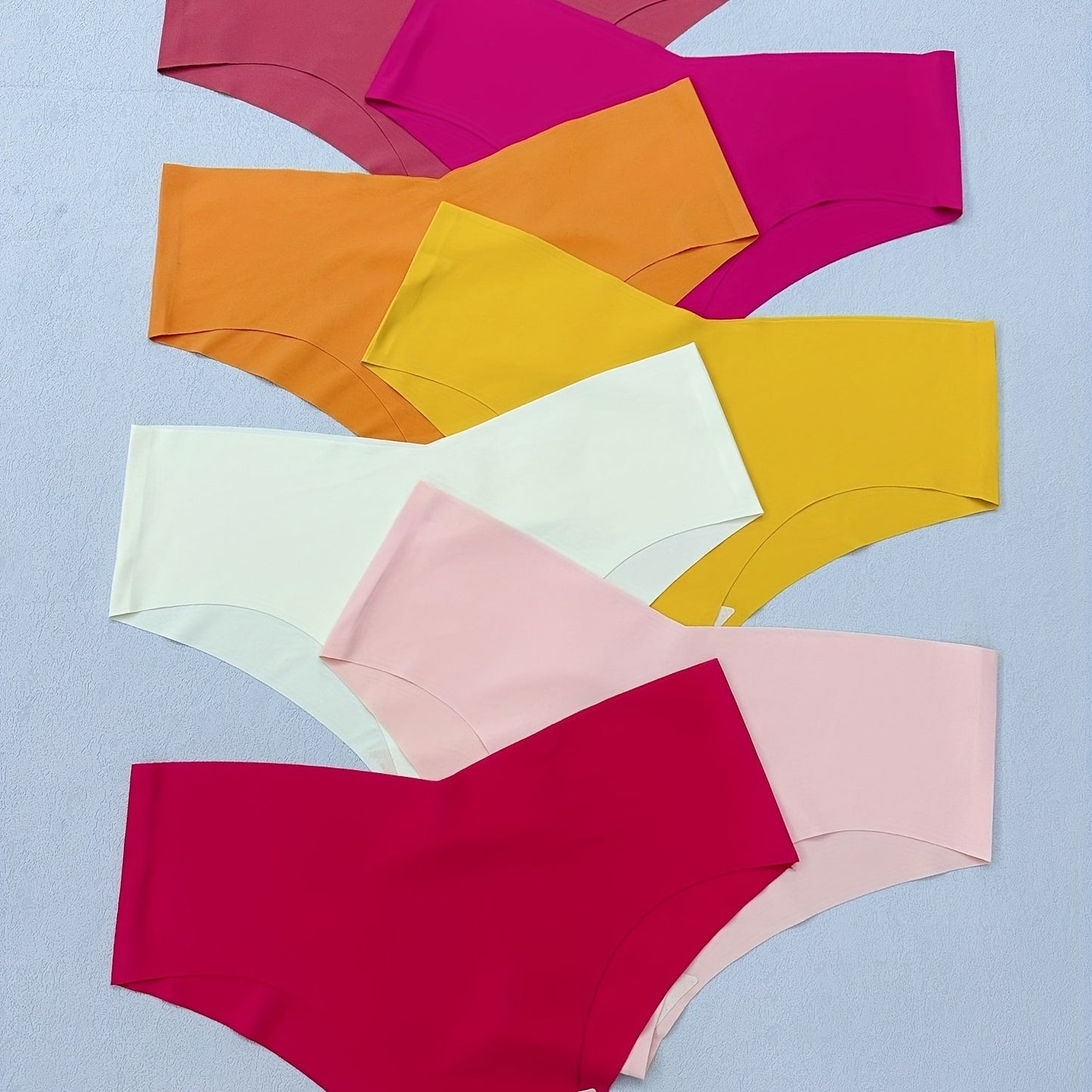 7pcs Seamless Solid Briefs, Comfy & Breathable Stretchy Intimates Panties, Women's Lingerie & Underwear