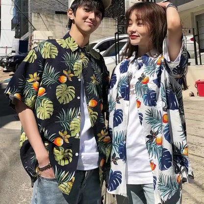 Women's Loose Casual Hawaiian Floral Shirt