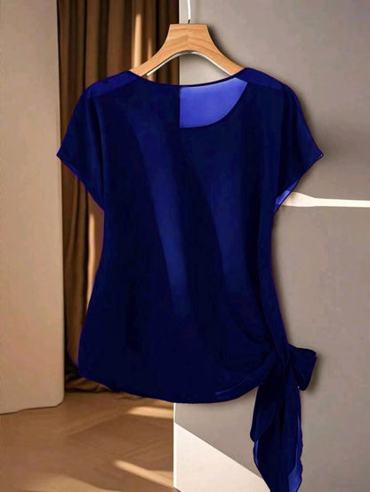 Summer New Lightweight Womens Crew-Neck T-Shirt