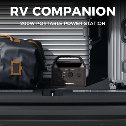 192Wh 200W Portable Power Station Solar Generator (40W Solar Panel Optional), High Capacity LiFePO4 (LFP) Battery Power Bank, with 2x 110V AC Outlets, DC USB-C Ports, LED Light, Powek Bank for Outdoor Camping Hiking Road Trip