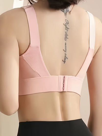 Seamless Wireless Sports Bra, Comfy & Breathable Running Workout Bra, Women's Lingerie & Underwear