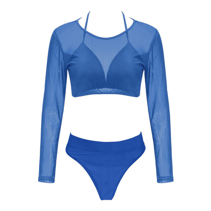 New European And American Split Swimsuit Mesh Bikini