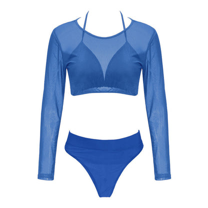 New European And American Split Swimsuit Mesh Bikini